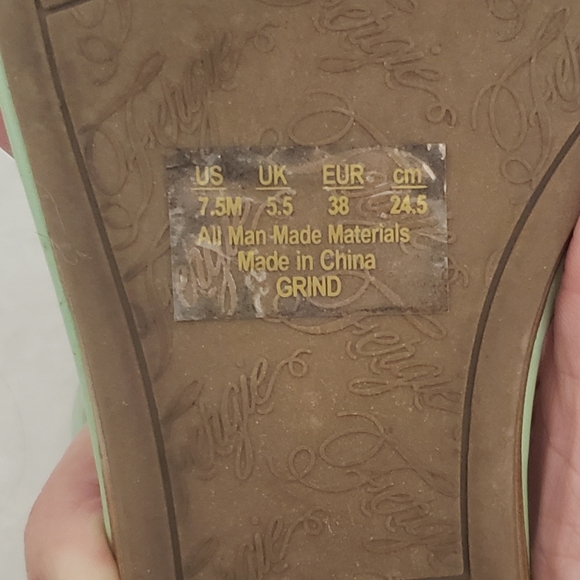 Mint Green and Silver Chain Sandals - Picture 8 of 8